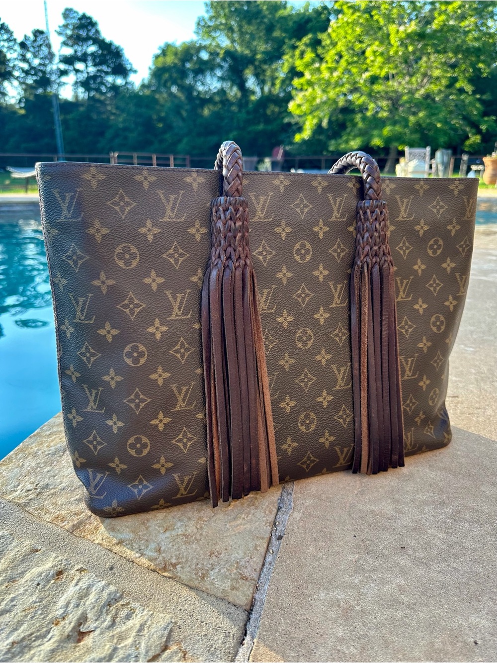 Louis Vuitton Monogram Canvas Tote with Braided Tassel Handles